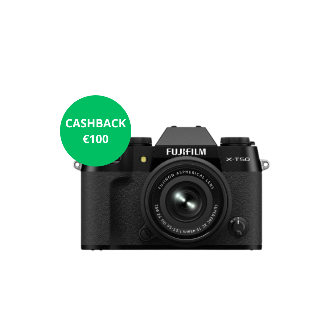 Fujifilm X-T50 + 15-45mm F3.5-5.6 (Silver) - Garanzia Fujifilm Italia