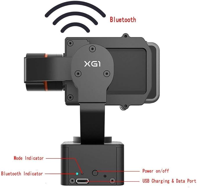 Hohem XG1 stabilizzatore action cam GoPro Hero 7/6/5/4/3, for SJCAM, for YI Cam 4K, APP Control (MTB and Wireless) - Cavone Lux Pro
