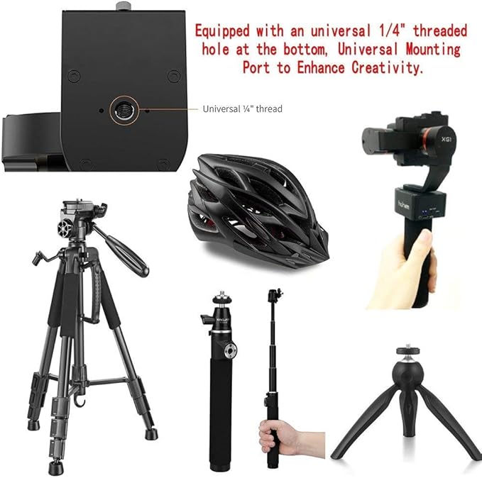 Hohem XG1 stabilizzatore action cam GoPro Hero 7/6/5/4/3, for SJCAM, for YI Cam 4K, APP Control (MTB and Wireless) - Cavone Lux Pro