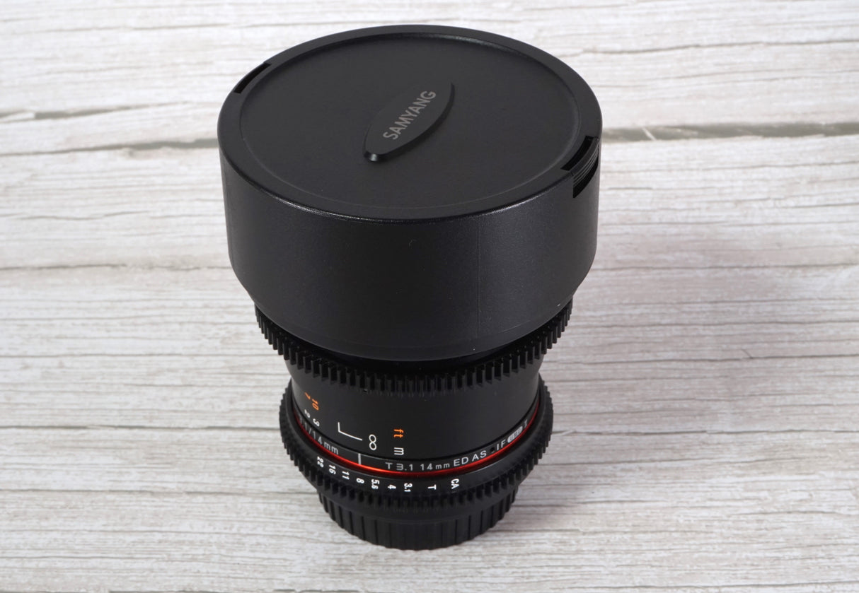 SAMYANG 14mm T3,1 VDSLR CANON UMC II (usato) - Cavone Lux Pro