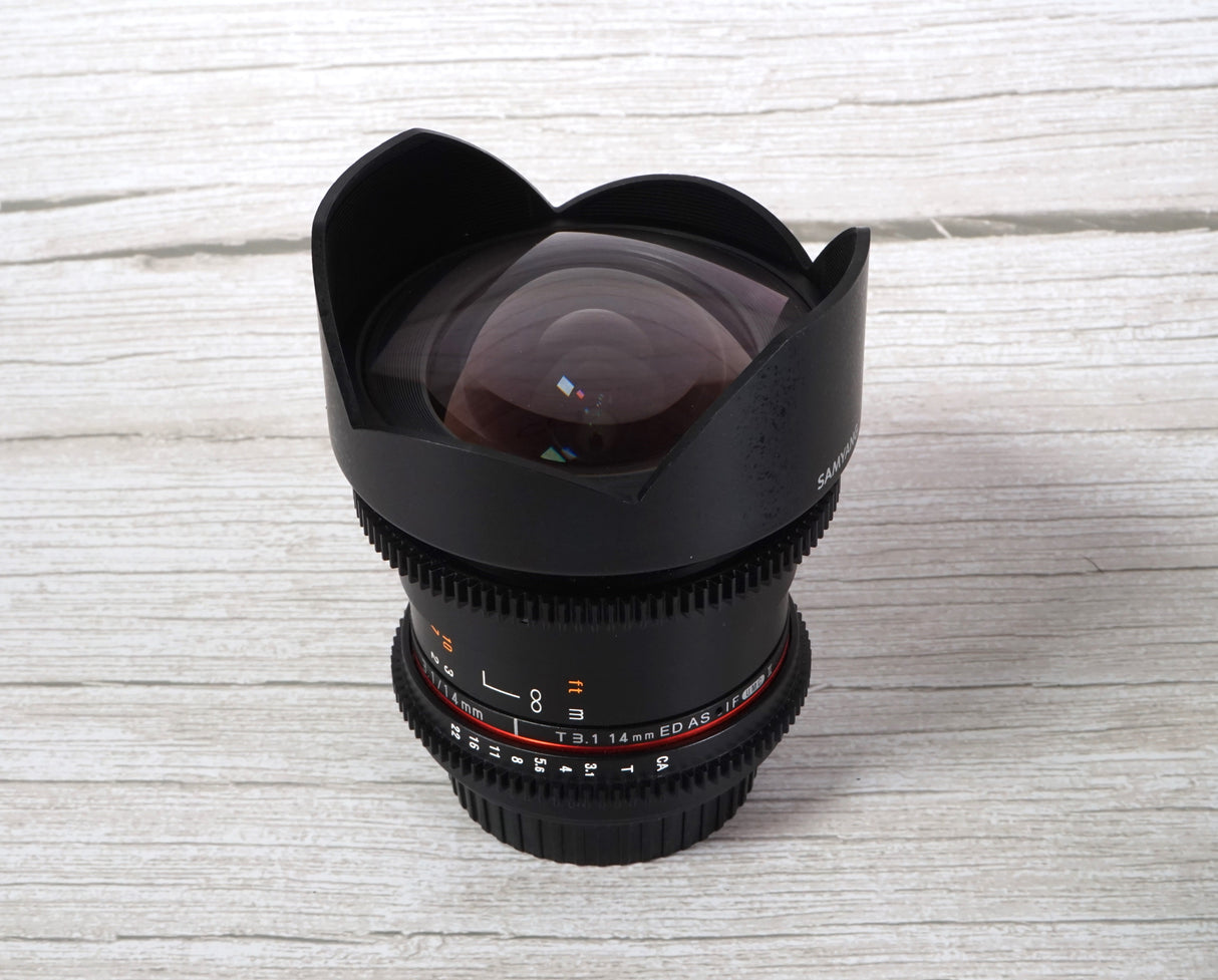 SAMYANG 14mm T3,1 VDSLR CANON UMC II (usato) - Cavone Lux Pro