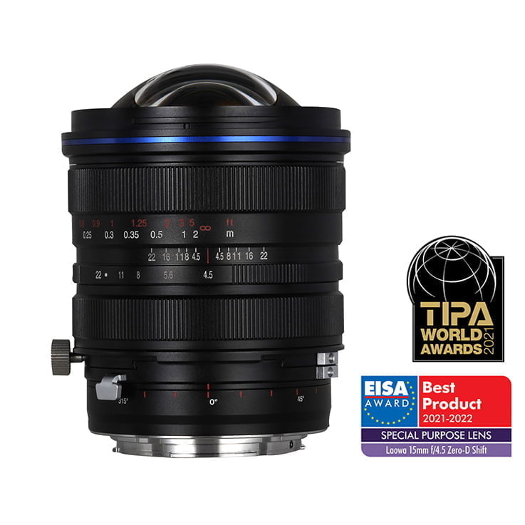Laowa Venus Optics obiettivo 15mm f/4.5 Zero-D Shift - Cavone Lux Pro