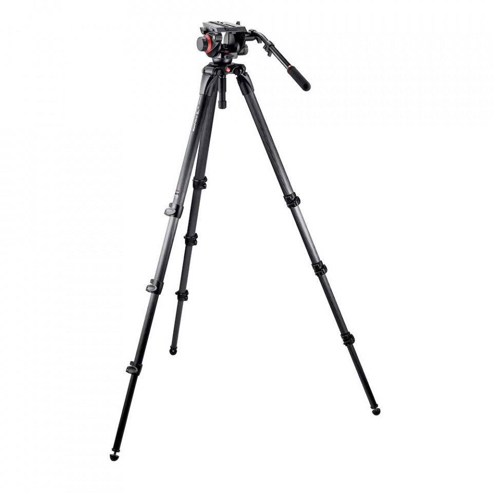 Manfrotto 504 fluid video head e treppiede a gamba singola 536 CF - Cavone Lux Pro