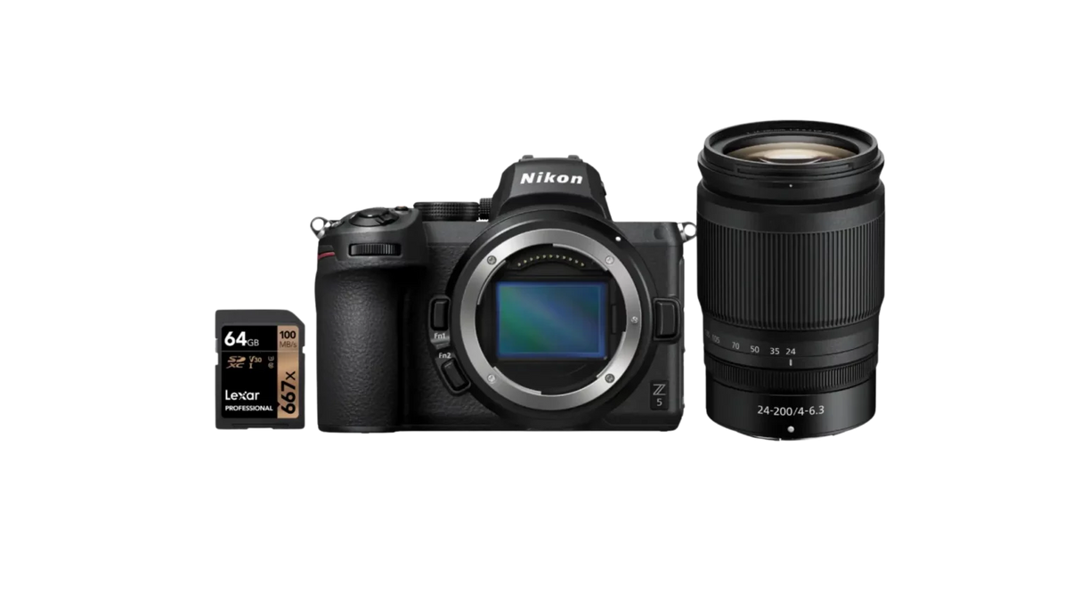 Nikon Z5 + Z24-200mm F/4-6.3 VR + SD 64GB