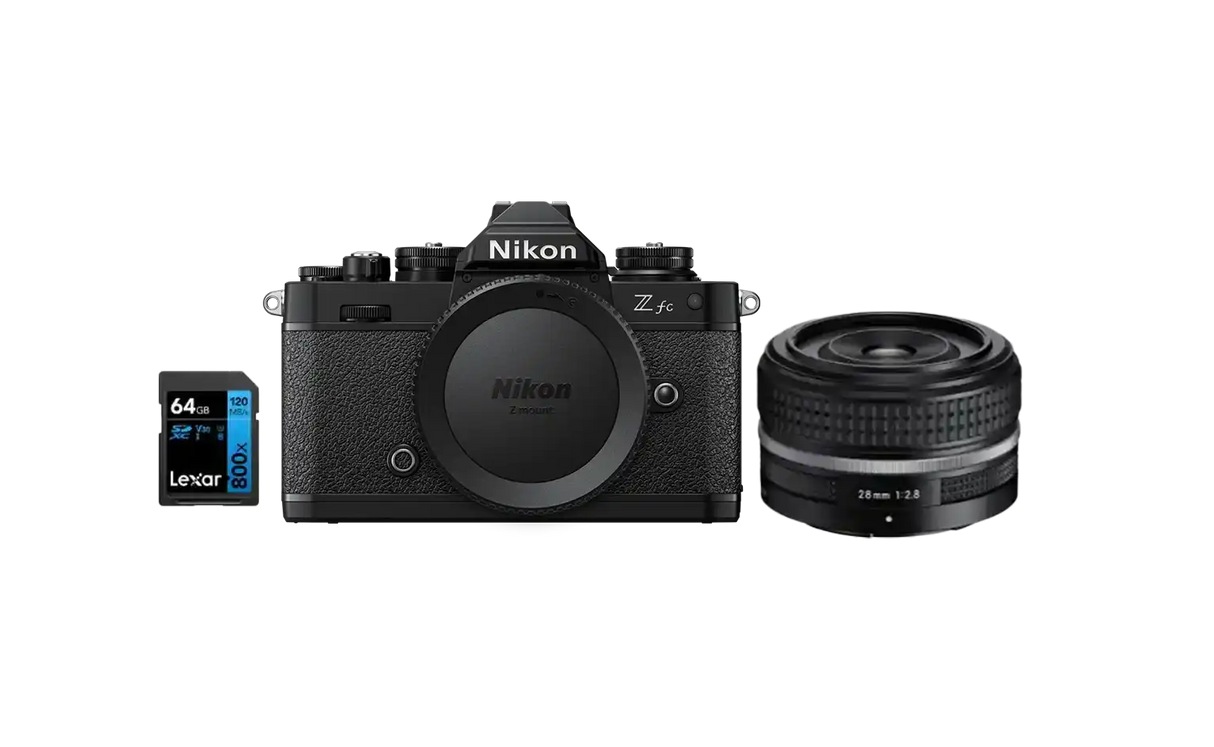 Nikon Z fc SL + Z 28mm f/2.8 SE+ SD 64GB 800x - Garanzia Nital Italia - Cavone Lux Pro