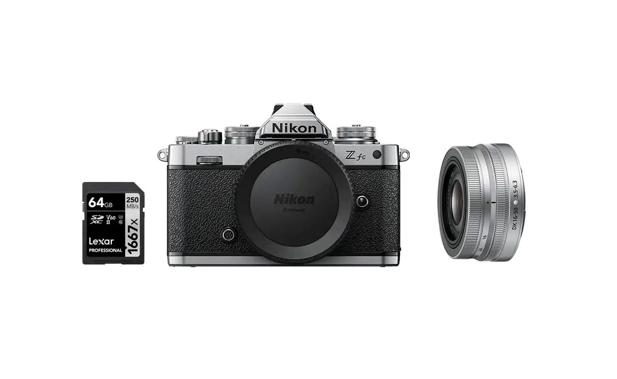 Nikon Zfc SL + Z DX 16-50 VR Silver + SD 64GB - Garanzia Nital Italia