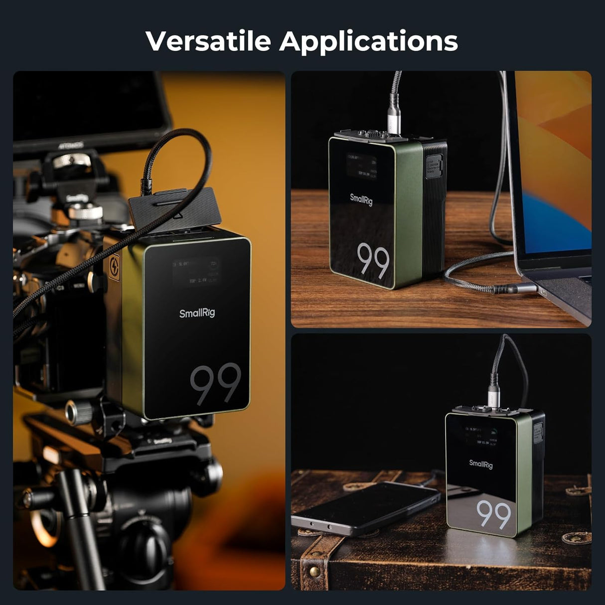 SmallRig VB99 Pro mini V Mount Battery (Green) 4974 - Cavone Lux Pro