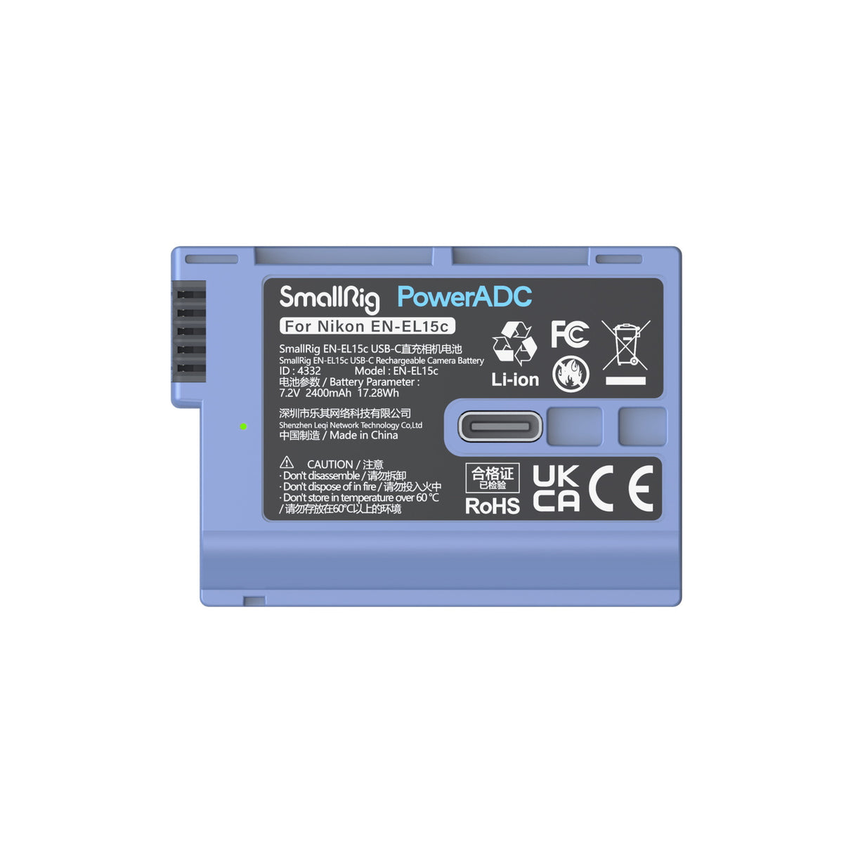 SmallRig EN-EL15c USB-C Rechargeable Camera Battery 4332B - Cavone Lux Pro