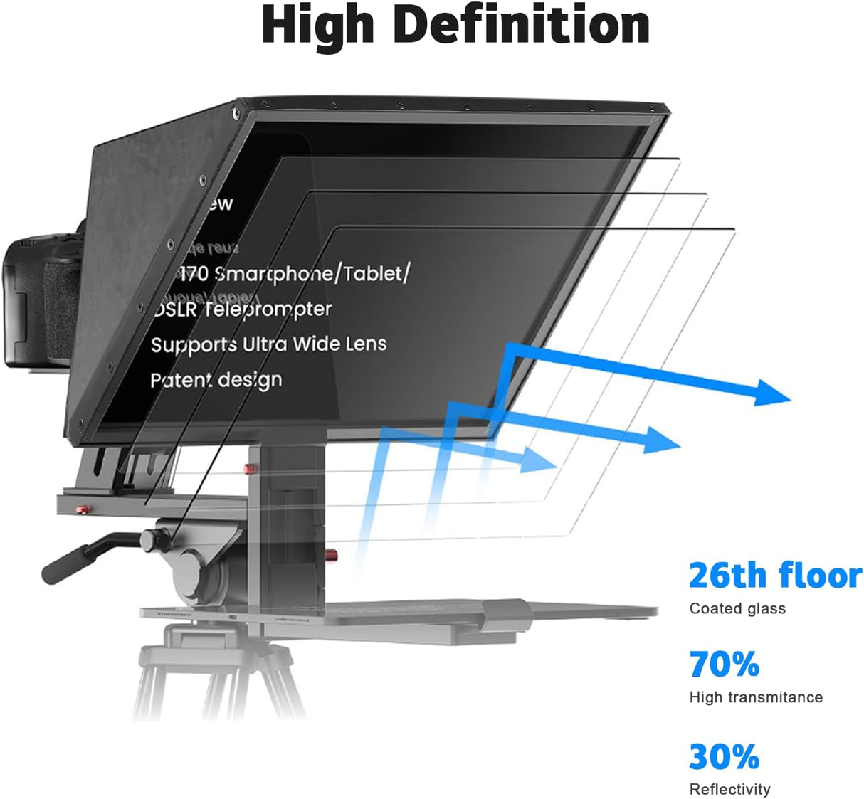 Desview TP170 Teleprompter 17" con valigia - Cavone Lux Pro