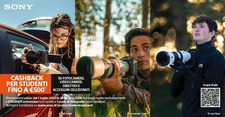 SONY CASHBACK STUDENTI FINO A GIUGNO 2026 - Cavone Lux Pro
