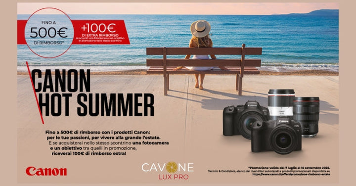 CANON SUMMER CASHBACK FINO AL 15 SETTEMBRE 2025