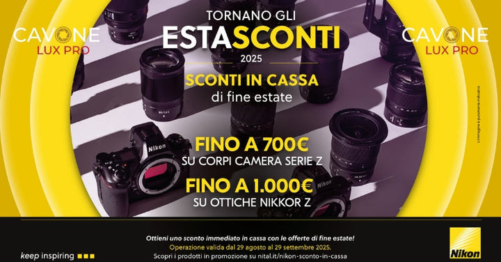 PROMO NIKON FINO AL 29 SETTEMBRE 2025