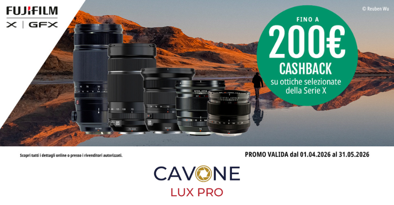 FUJIFILM PROMO CASHBACK FINO AL 31 MAGGIO 2026