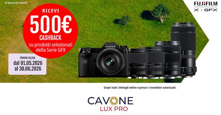 Fujifilm Cashback fino a 500€ entro il 30 Giugno 2026