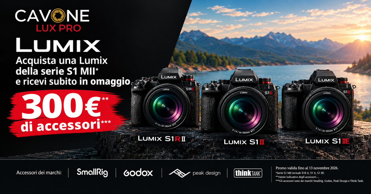 PROMO LUMIX: FINO A 300 € DI ACCESSORI IN OMAGGIO