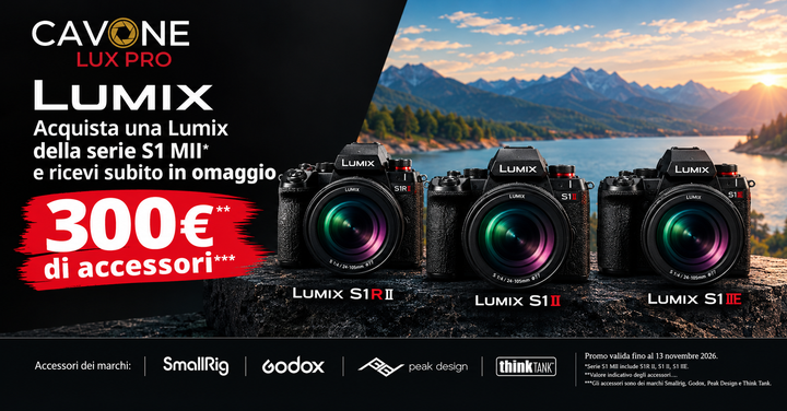 PROMO LUMIX: FINO A 300 € DI ACCESSORI IN OMAGGIO