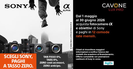 SONY TASSO ZERO FINO AL 30 GIUGNO 2026