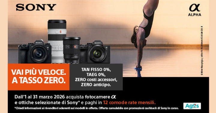 SONY TASSO ZERO FINO AL 31 MARZO 2026