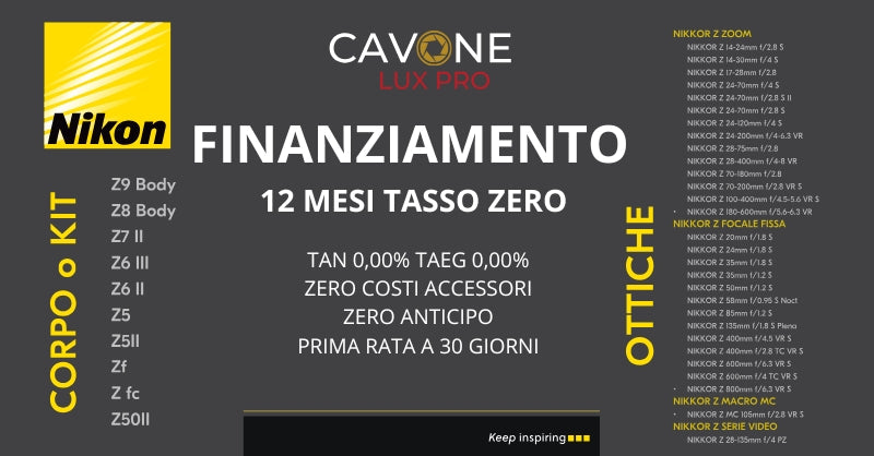 NIKON TASSO ZERO FINO AL 26 GENNAIO 2026