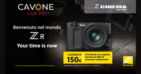 PROMO NIKON ZR CASHBACK 150€ FINO AL 31 DICEMBRE 2025