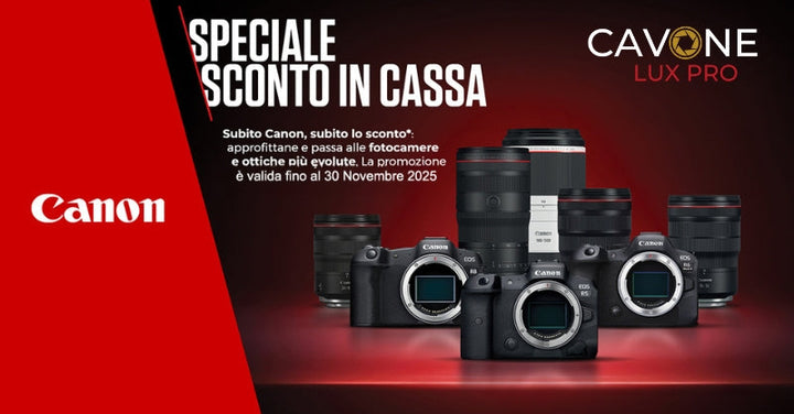 CANON SCONTO CASSA FINO AL 30 NOVEMBRE 2025