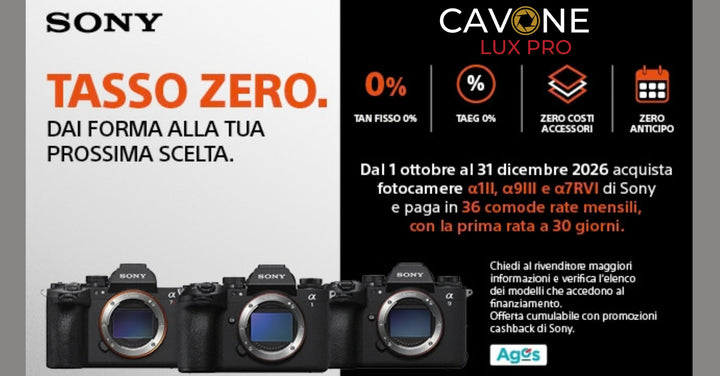 Tasso Zero 36 Rate su α1 II, α9 III e αR VI | Cavone Lux Pro