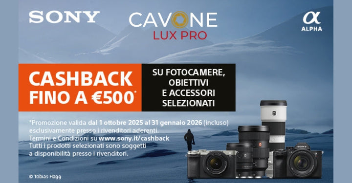SONY CASHBACK WINTER EDITION FINO AL 31 GENNAIO 2026