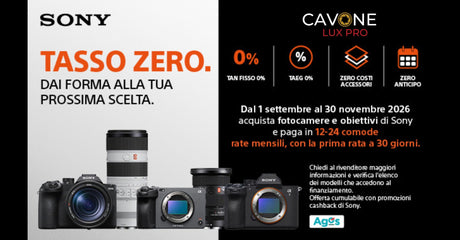 SONY TASSO ZERO FINO AL 30 NOVEMBRE 2026