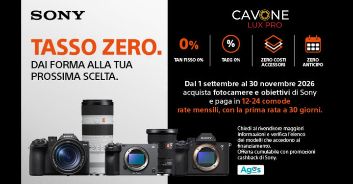 SONY TASSO ZERO FINO AL 30 NOVEMBRE 2026