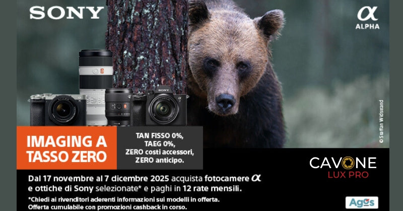 SONY TASSO ZERO FINO AL 07 DICEMBRE 2025