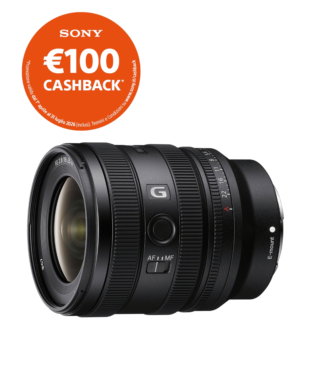 Sony FE 16-25MM F2.8G - Garanzia Sony Italia