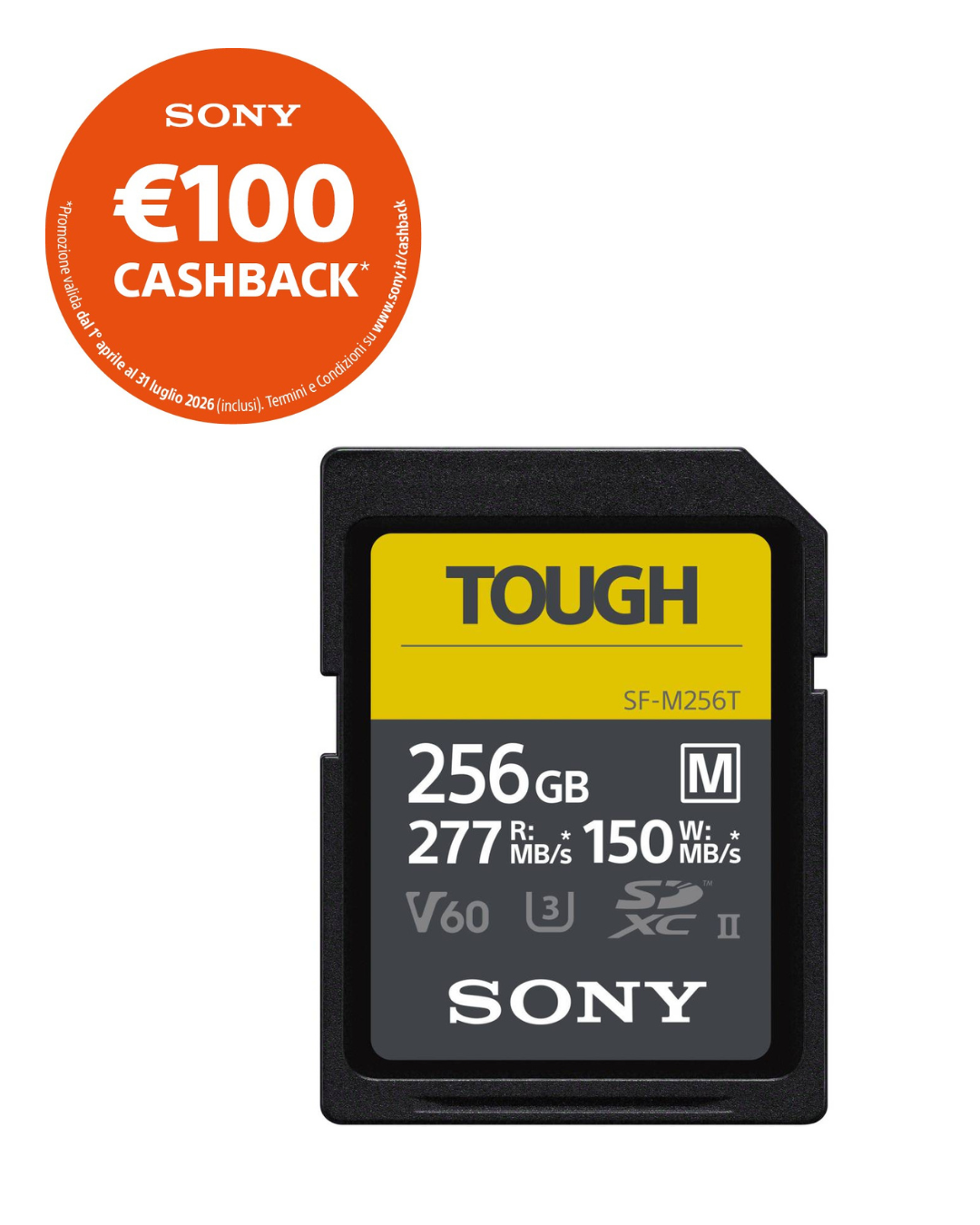 Sony SD SF-G Tough UHS-II 256GB (SF-G256T) - Garanzia Sony Italia