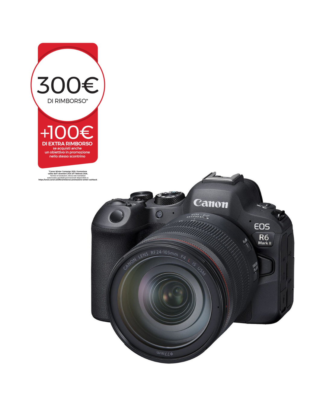 Canon EOS R6II + RF 24-105mm F4-7.1 IS STM - Garanzia Ufficiale Canon