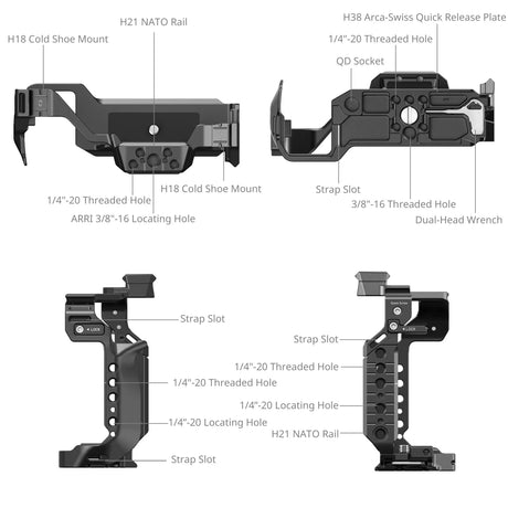 Kit gabbia per Panasonic LUMIX S1 II / S1 IIE / S1R II 4903 - Cavone Lux Pro