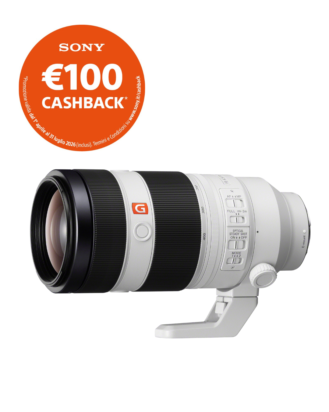 Sony FE 100-400mm F4.5-5.6 GM OSS - Garanzia Sony Italia