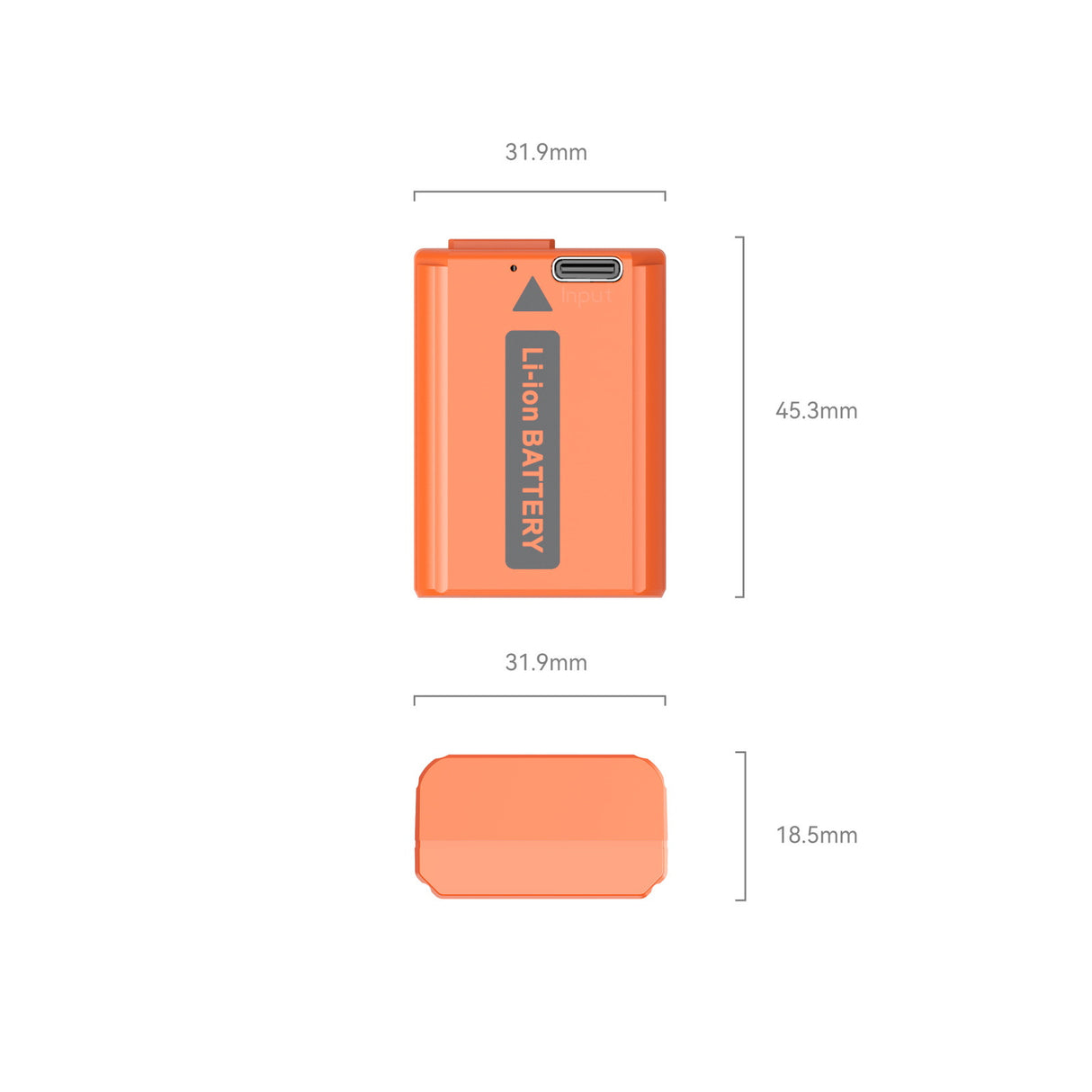 SmallRig Batteria ricaricabile USB-C per fotocamera Sony NP-FW50 (arancione) 4965 - Cavone Lux Pro