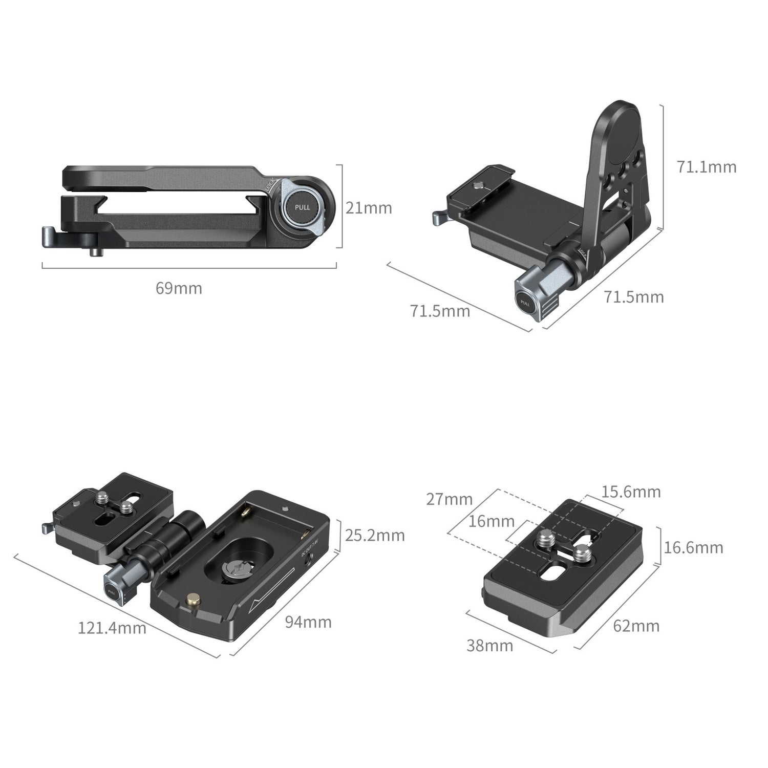 SmallRig kit piastra di montaggio adattatore batteria NP-F per fotocamere mirrorless 4696 - Cavone Lux Pro