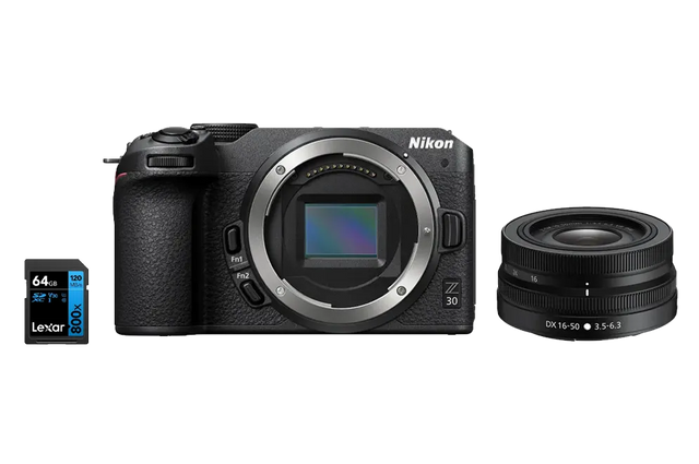 Nikon Z30 + Z DX 16-50 VR + SD 64GB 800x - Garanzia Nital Italia - Cavone Lux Pro