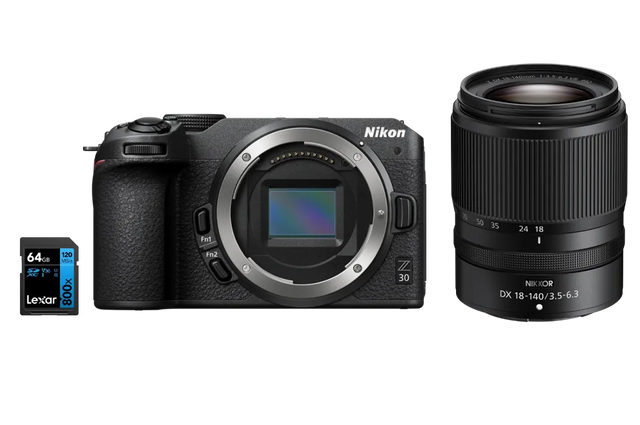 Nikon Z30 + Z DX 18-140 VR + SD 64GB - Garanzia Nital Italia - Cavone Lux Pro