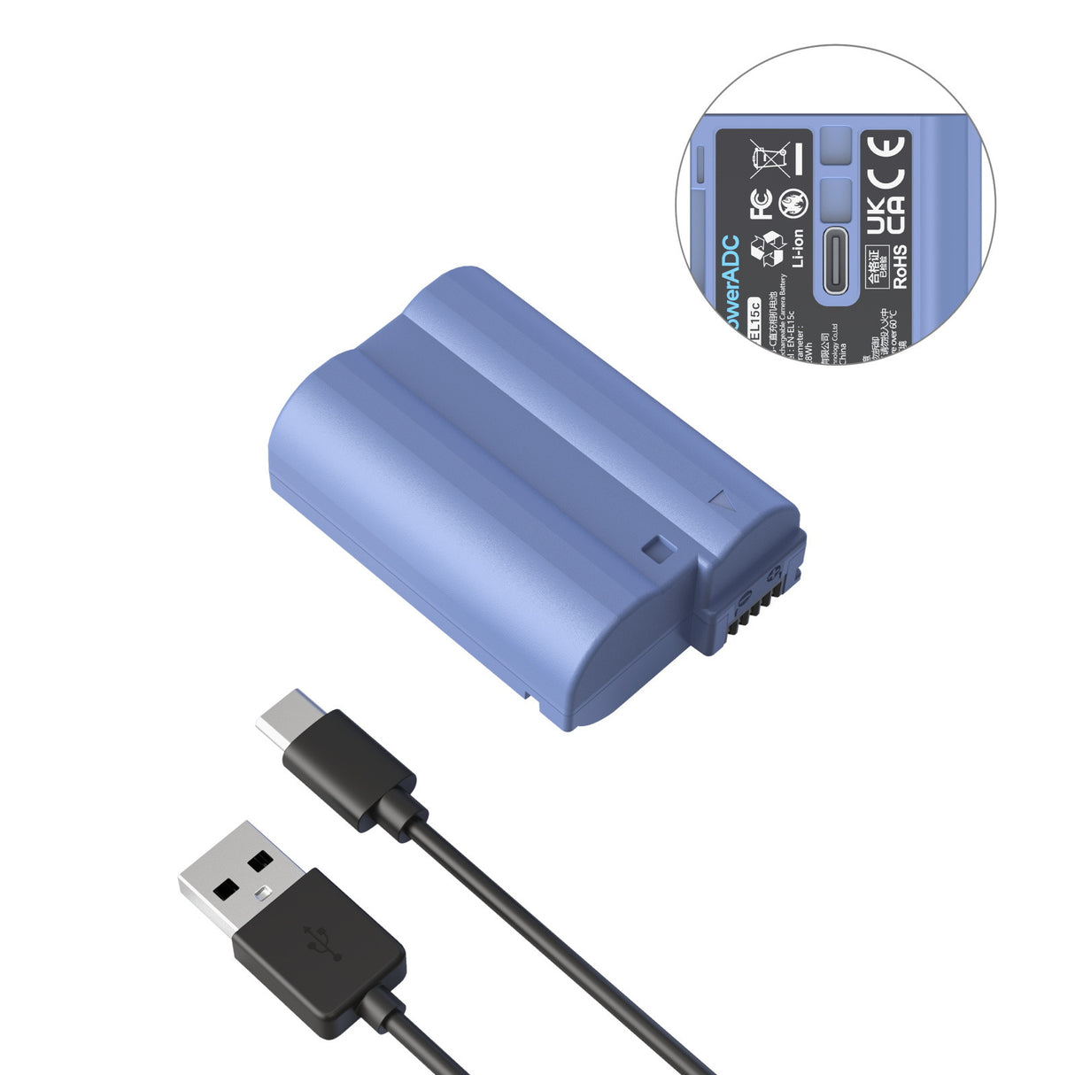 SmallRig EN-EL15c USB-C Rechargeable Camera Battery 4332B - Cavone Lux Pro