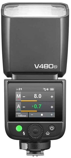 Godox V480N TTL Flash a slitta Compatto con Batteria a Litio per Nikon