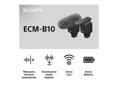 Sony microfono shotgun ECM-B10 - Garanzia Sony Italia - Cavone Lux Pro