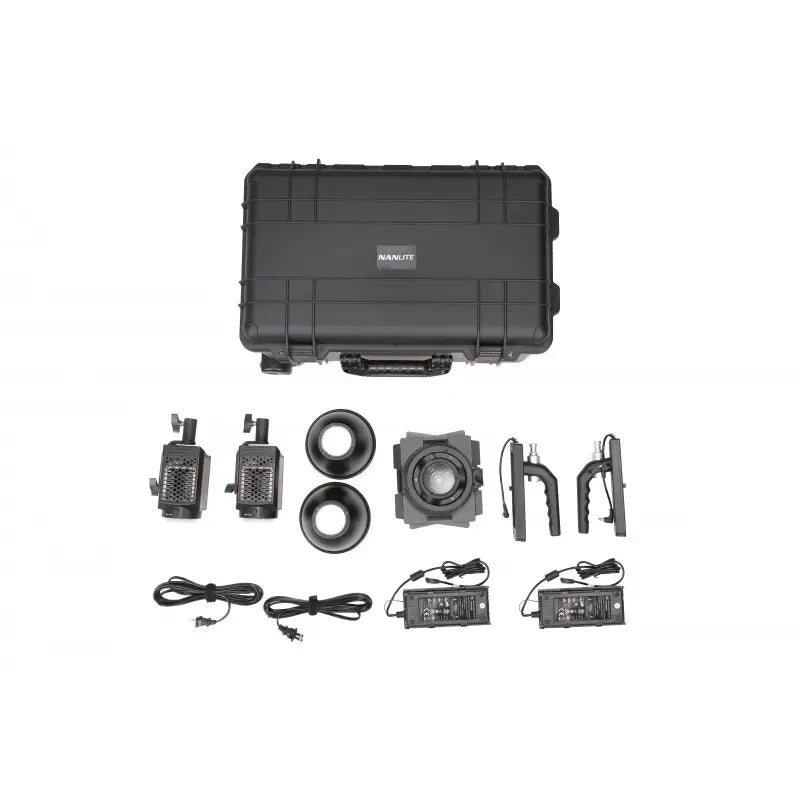 Nanlite Forza 60 Kit 2 pz con Trolley, Riflettore e Lente Fresnel (5600 k) USATO - Cavone Lux Pro