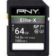 PNY Elite X 64GB SD Card Class 10 U3 V30 100MBs 4K HD Photo